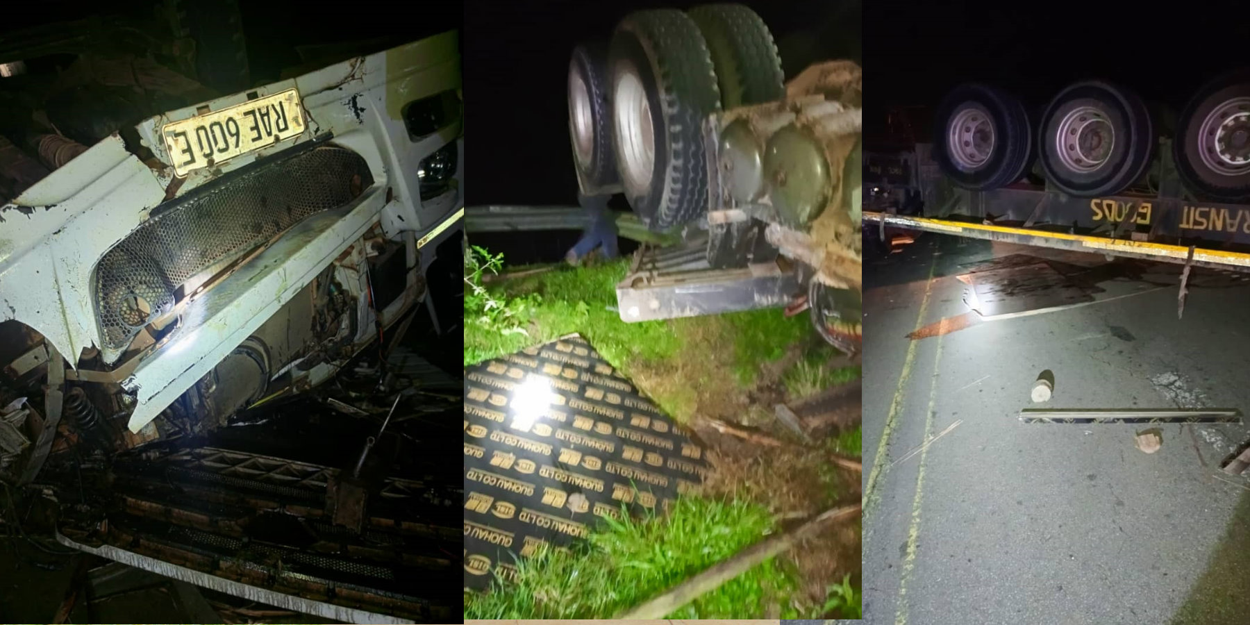 A Rwandan truck loaded with Guohau plywood traveling from Kampala to Kigali-Rwanda veers off from the road killing its Conductor.
